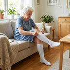 Stödstrumpa Bomull Ljusgrå - Rehlex