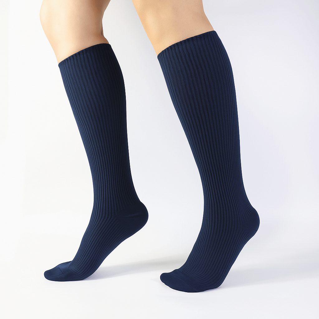Stödstrumpa Bomull Marinblå