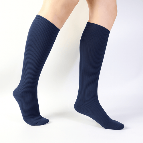 Stödstrumpa Bomull Marinblå
