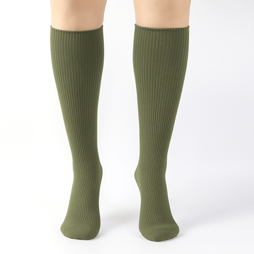 Stödstrumpa Bomull Mossgrön - Rehlex